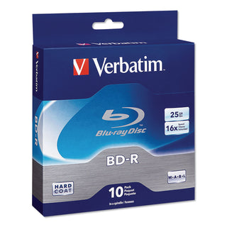 Verbatim® BD-R Blu-Ray Disc, 25GB, 16x, 10/Pk (VER97238)