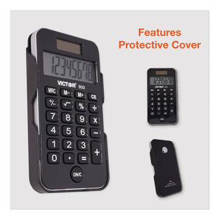 Victor® 900 Antimicrobial Pocket Calculator, 8-Digit LCD (VCT900)