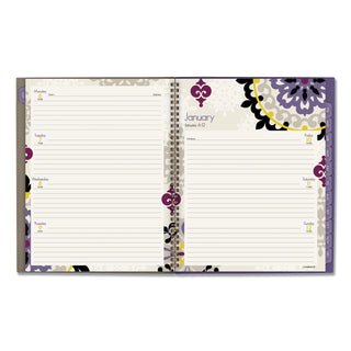 Cambridge® Vienna Weekly/Monthly Appointment Book, Geometric Artwork, 11 x 8.5, Purple/Tan Cover, 12-Month (Jan to Dec): 2025 (AAG122905)
