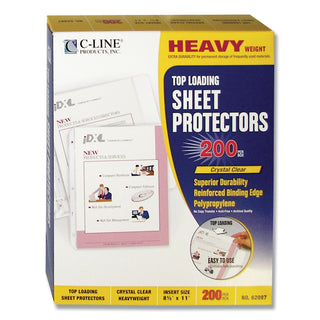C-Line® Heavyweight Polypropylene Sheet Protectors, Clear, 2", 11 x 8 1/2, 200/BX (CLI62097)