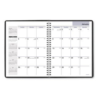 AT-A-GLANCE® DayMinder Monthly Planner with Notes Column, Ruled Blocks, 8.75 x 7, Black Cover, 12-Month (Jan to Dec): 2025 (AAGG40000)