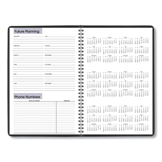 AT-A-GLANCE® DayMinder Monthly Planner, Ruled Blocks, 12 x 8, Black Cover, 14-Month: Dec 2024 to Jan 2026 (AAGG47000)