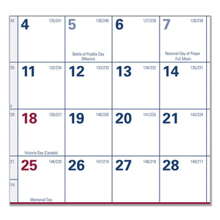 AT-A-GLANCE® Erasable Vertical/Horizontal Wall Planner, 32 x 48, White/Blue/Red Sheets, 12-Month (Jan to Dec): 2025 (AAGPM32628)