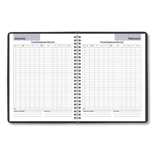 AT-A-GLANCE® DayMinder Monthly Planner with Notes Column, Ruled Blocks, 8.75 x 7, Black Cover, 12-Month (Jan to Dec): 2025 (AAGG40000)