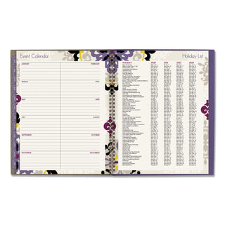 Cambridge® Vienna Weekly/Monthly Appointment Book, Geometric Artwork, 11 x 8.5, Purple/Tan Cover, 12-Month (Jan to Dec): 2025 (AAG122905)