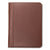 Samsill® Contrast Stitch Leather Padfolio, 8 1/2 x 11, Leather, Tan (SAM71716)