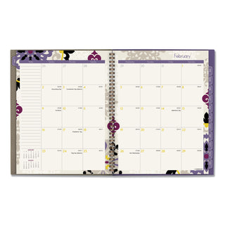 Cambridge® Vienna Weekly/Monthly Appointment Book, Geometric Artwork, 11 x 8.5, Purple/Tan Cover, 12-Month (Jan to Dec): 2025 (AAG122905)