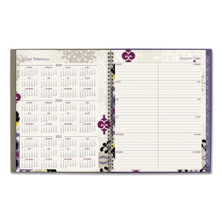 Cambridge® Vienna Weekly/Monthly Appointment Book, Geometric Artwork, 11 x 8.5, Purple/Tan Cover, 12-Month (Jan to Dec): 2025 (AAG122905)