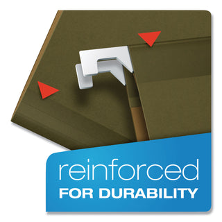 Pendaflex® Ready-Tab Reinforced Hanging File Folders, Letter Size, 1/5-Cut Tab, Standard Green, 25/Box (ESS42590)