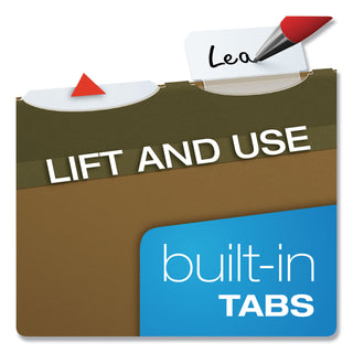 Pendaflex® Ready-Tab Reinforced Hanging File Folders, Legal Size, 1/6-Cut Tab, Standard Green, 25/Box (ESS42591)
