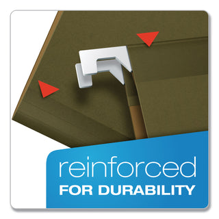 Pendaflex® Ready-Tab Reinforced Hanging File Folders, Legal Size, 1/6-Cut Tab, Standard Green, 25/Box (ESS42591)