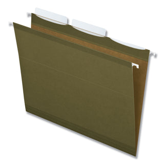 Pendaflex® Ready-Tab Reinforced Hanging File Folders, Letter Size, 1/3-Cut Tab, Standard Green, 25/Box (ESS42620)