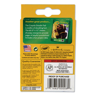 Crayola® Classic Color Crayons, Peggable Retail Pack, Peggable Retail Pack, 8 Colors (CYO523008)