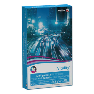 Xerox® Vitality Multipurpose Print Paper, 92 Bright, 20lb, 8.5 x 14, White, 500 Sheets/Ream, 10 Reams/Carton (XER3R2051CT)