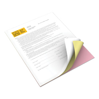 Xerox® Revolution Carbonless 3-Part Paper, 8.5 x 11, White/Canary/Pink, 5, 000/Carton (XER3R12425)