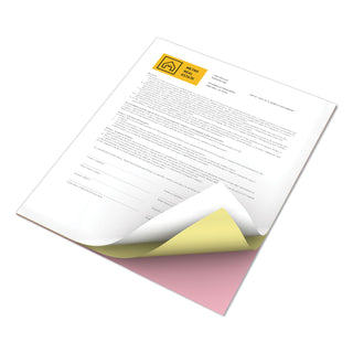 Xerox® Revolution Carbonless 3-Part Paper, 8.5 x 11, White/Canary/Pink, 5, 000/Carton (XER3R12425)