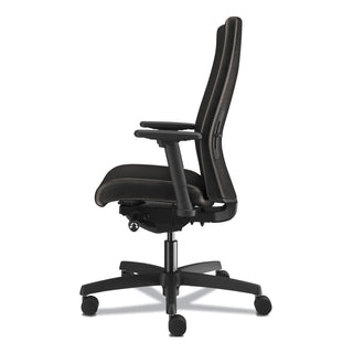 HON® Ignition 2.0 Upholstered Mid-Back Task Chair With Lumbar, Supports up to 300 lbs., Vinyl, Black Seat, Black Back, Black Base (HONI2UL2AU10TK)