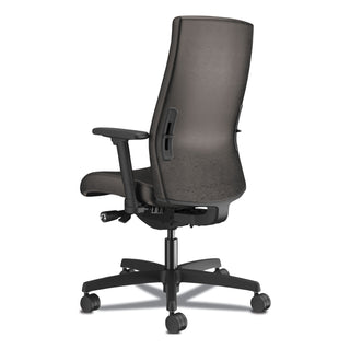 HON® Ignition 2.0 Upholstered Mid-Back Task Chair With Lumbar, Supports up to 300 lbs., Vinyl, Black Seat, Black Back, Black Base (HONI2UL2AU10TK)