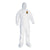 KleenGuard™ A35 Liquid and Particle Protection Coveralls, Zipper Front, Hooded, Elastic Wrists and Ankles, 2X-Large, White, 25/Carton (KCC38941)
