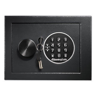 Sentry® Safe Electronic Security Safe, 0.14 cu ft, 9w x 6.6d x 6.6h, Black (SENX014E)