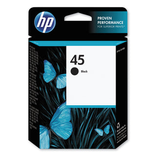 HP 45 Black Ink Cartridge ,Model 51645A ,Page Yield 300 (HEW51645A)