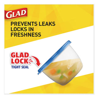 Glad® Deep Dish Food Storage Containers, 64 oz, Plastic, 3/Pack (CLO70045PK)