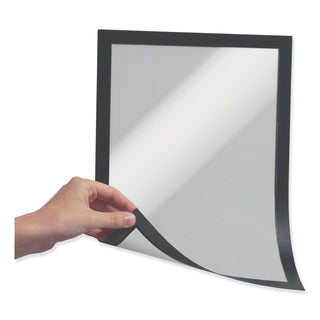 Durable® DURAFRAME Magnetic Sign Holder, 5.5 x 8.5, Black Frame, 2/Pack (DBL472101)