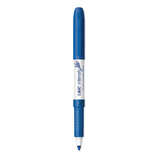 BIC® Intensity Low Odor Dry Erase Marker, Fine Bullet Tip, Blue, Dozen (BICGDE11BE)