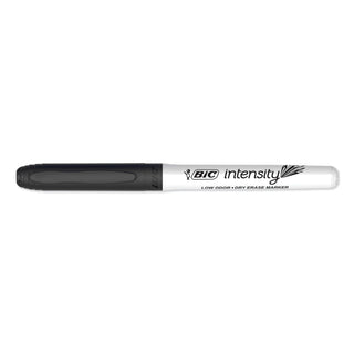 BIC® Intensity Low Odor Dry Erase Marker, Fine Bullet Tip, Black, Dozen (BICGDE11BK)