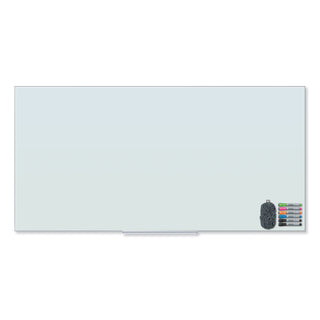 U Brands Floating Glass Dry Erase Board, 72 x 36, White (UBR3978U0001)