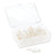 U Brands Standard Push Pins, Plastic, Clear, Gold Pin, 7/16", 100/Pack (UBR3087U0624)