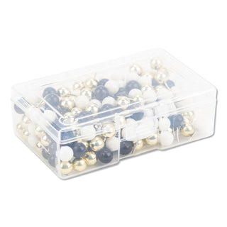 U Brands Fashion Sphere Push Pins, Plastic, Assorted, 7/16", 200/Pack (UBR3084U0624)