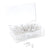 U Brands Standard Push Pins, Plastic, Clear, Silver Pin, 7/16", 200/Pack (UBR3088U0624)
