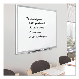 Quartet® Classic Series Porcelain Magnetic Board, 36 x 24, White, Silver Aluminum Frame (QRT2543)