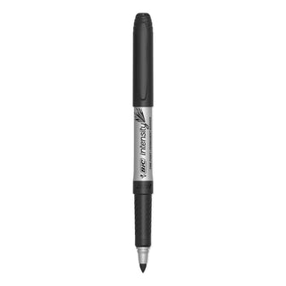 BIC® Intensity Permanent Marker, Fine Bullet Tip, Tuxedo Black, Dozen (BICGPM11BK)