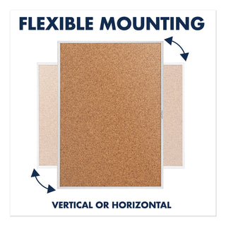 Quartet® Classic Series Cork Bulletin Board, 60 x 36, Silver Aluminum Frame (QRT2305)
