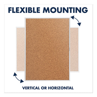 Quartet® Classic Series Cork Bulletin Board, 24 x 18, Silver Aluminum Frame (QRT2301)