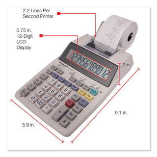 Sharp® EL-1750 Desktop Printing Calculator (EL-1750)