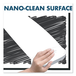 Quartet® Fusion Nano-Clean Magnetic Whiteboard, 48 x 36, Black Frame (QRTNA4836FB)