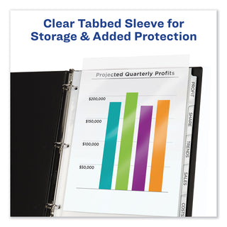 Avery® Print and Apply Index Maker Clear Label Sheet Protector Dividers with White Tabs, 8-Tab, 11 x 8.5, Clear, 1 Set (AVE75501)