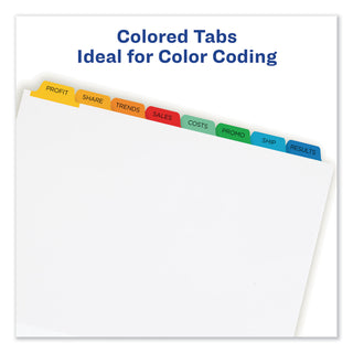 Avery® Print and Apply Index Maker Clear Label Dividers, 8 Color Tabs, Letter (AVE11407)
