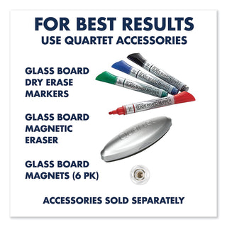 Quartet® Desktop Magnetic Glass Dry-Erase Panel, 23" x 17", White (QRTGDP1723W)