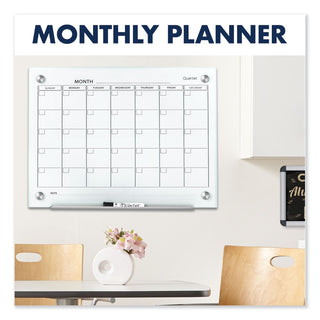 Quartet® Infinity Magnetic Glass Calendar Board, 48 x 36 (QRTGC4836F)