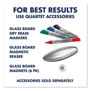 Quartet® InvisaMount Magnetic Glass Marker Board, Frameless, 85" x 48", White Surface (QRTG8548IMW)