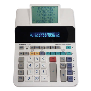 Sharp® EL-1901 Paperless Printing Calculator with Check and Correct, 12-Digit LCD (SHREL1901)