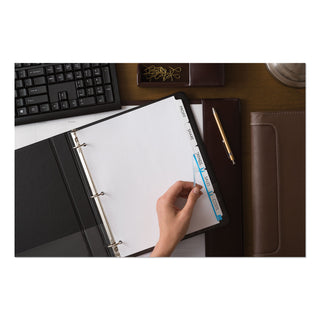 Avery® Print and Apply Index Maker Clear Label Dividers, 5 White Tabs, Letter, 5 Sets (AVE11436)