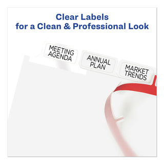Avery® Print and Apply Index Maker Clear Label Dividers, 8 White Tabs, Letter (AVE11491)