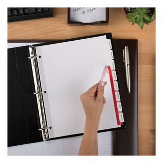 Avery® Print and Apply Index Maker Clear Label Dividers, 8 White Tabs, Letter (AVE11417)