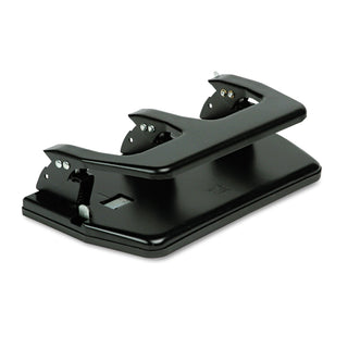 Master Lock® 20-Sheet Three-Hole Punch, Oversized Handle, 9/32" Holes, Steel, Black (MATMP3)