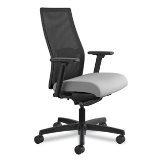 HON® Ignition 2.0 4-Way Stretch Mid-Back Mesh Task Chair, Supports up to 300 lbs., Frost Seat, Black Back, Black Base (HONI2M2AMLC22TK)